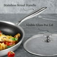 thumbnail image 6 of Stainless Steel Frying Pan Nonstick Frying Pan with Lid 10 Inch  Stainless Steel Skillet Woks Pan for Gas Electric Induction Ceramic Stoves and Oven, 6 of 6