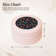 thumbnail image 2 of Yiaed Rainbow Butterflies Print Travel Jewelry Case Bridesmaid Gift Boxes Jewelry Travel Organizer Small Round Jewelry Box Mini Storage-Pink, 2 of 7