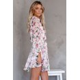 thumbnail image 3 of Women's Vintage Floral Print Drawstring Flowy Dress, 3 of 23
