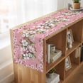 thumbnail image 6 of Table Runners 90 Inches Long Dress Scarves, Pink Orchid Flowers Farmhouse Coffee/Dining/Kitchen Table Runner for Living Room, Vintage Floral Leaves Plants Spring 13x90 Inch, 6 of 9