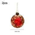 thumbnail image 3 of YIMWNYI 2Pcs Hand Painted Glass Christmas Decorations, Christmas Tree Pendant, Window Ornaments, Exquisite Holiday Decor, Unique Handmade Glass Balls, Elegant Festive Accessories, 3 of 6