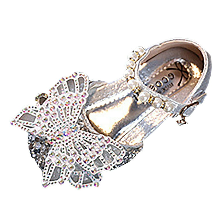 Girls Sandals Fashion Spring Summer Performance Dress Dance Shoes Mesh  Rhinestone Butterfly Pearl Belt Buckle Baby Daily Footwear Casual First  Walking