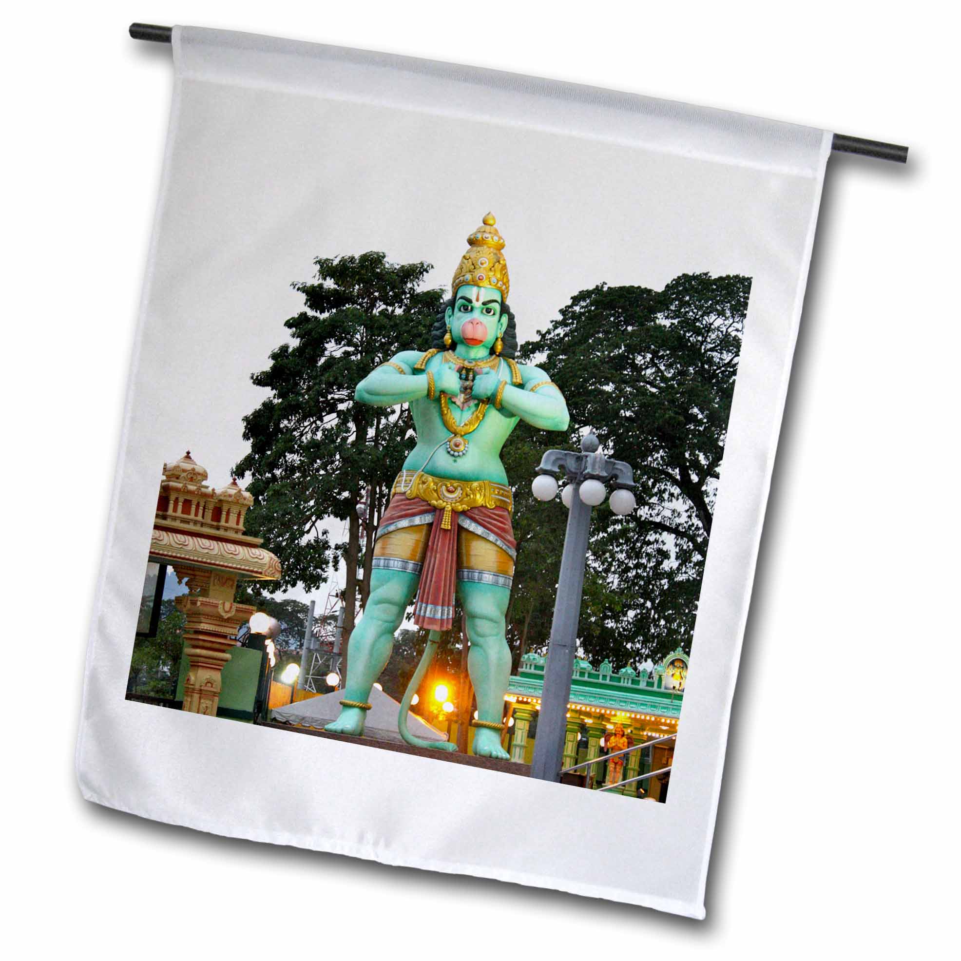 Gartenflagge Affengott Statue Batu Caves – 30,5 X 45,7 Cm, Polyester, Einseitig Bedruckt