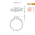 thumbnail image 4 of ANGARA Natural Square Aquamarine Crossover Shank Ring with Diamonds in 14K White Gold for Women (Size-6mm) | March Birthstone, Birthday, Anniversary, Jewelry Gift for Women | Natural Aquamarine Ring, 4 of 8