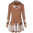 thumbnail image 1 of Sudadera de manga larga Miusey con cuello vuelto para mujer, 1 of 4