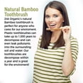 thumbnail image 4 of Natural Bamboo Toothbrushes – Eco Friendly Biodegradable Toothbrush with Soft Bristles, BPA-Free Handle, Sustainable Oral Care, 4 Pack, 4 of 6