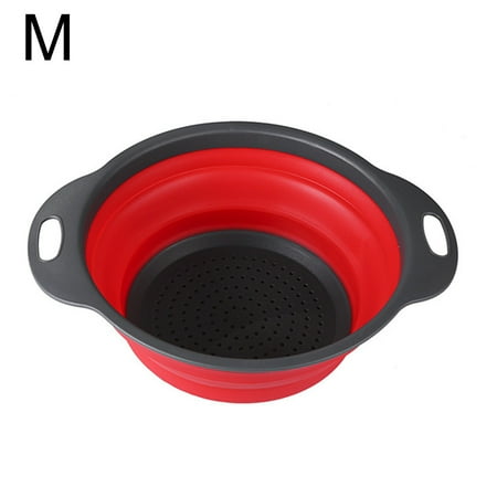 

pinshui Collapsible Colander Food-Grade Silicone kitchen Strainer Space-Saver Folding Strainer Colander