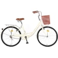 thumbnail image 2 of 24/26 Inch Beach Cruiser Bike for Women, Womens Bike with Basket 1 Speed, Step Through Bikes, Commuter Bicycle Women Adult with Adjustable Seat, 2 of 8