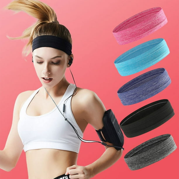 relayinert Stretchy Sports Headband Hair In Place And Stay Fresh Throughout  Day Comfortable To Wear Green 