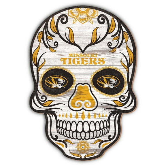 Missouri Tigers 12'' Sugar Skull Sign