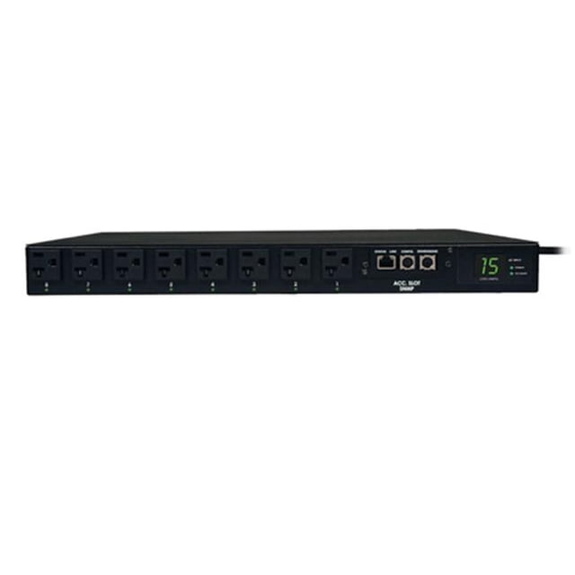 Compteur 15A PDU - 8 x NEMA 5-15R - 1.8kVA - 1U Rack-Montable Zéro-U Rack Vertical