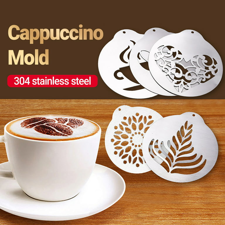 GROFRY 5Pcs Cappuccino Mold Portable Delicate Workmanship DIY