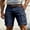 Navy, variant on YANGXINX Men's Casual Cargo Shorts Summer Solid Stretchy Elastic Waist Work Short Pants Multi Pockets Lightweight Relaxed Fit Runnnig Shorts