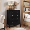 thumbnail image 6 of Jela Solid Wood 4 Drawer Dresser - Black, 6 of 10