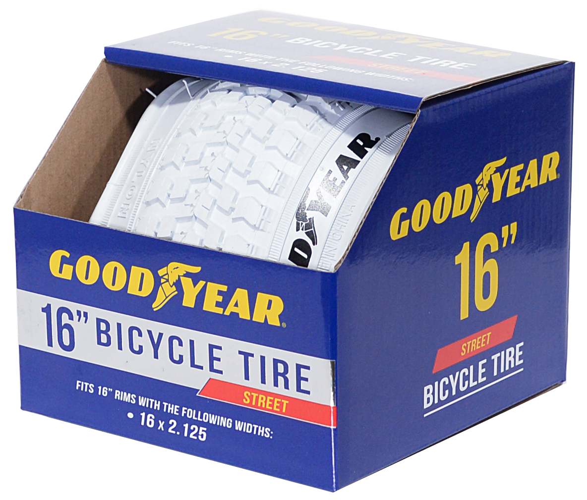 Goodyear Tires 16" x 2.125" Folding BMX Bike Tire ,White