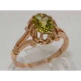 thumbnail image 2 of LBG British Made Stunning 18k Rose Gold Natural Peridot Womens Anniversary Ring - 33 size options - Size 8.5, 2 of 7
