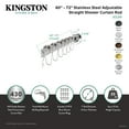 thumbnail image 5 of Kingston Brass SCC3111 Edenscape 60-Inch to 72-Inch Adjustable Shower Curtain Rod with Rings in Polished Chrome, 5 of 7