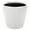 White Gloss, variant on Lechuza USA 9" Glossy Gray Classico Round Planter with Water Reservoir