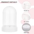 thumbnail image 4 of 4Pcs Acrylic Dome Display Case 2.8x4.3 Inch Column Acrylic Dome Display Clear Acrylic Dome Eternal Flower White Display Case Cloche Bell Jar for Flower Jewelry Storage Home Party Decoration, 4 of 9