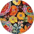thumbnail image 1 of Unique Loom Lyon Floral Garden Area Rug 8' x 8' Round Black/Yellow, 1 of 10