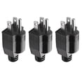 thumbnail image 1 of APPLAYERR 3 Pcs 3 Prong Male Plug Black ABS Plastic 15A 125V Abrasion Resistant for Home RV Outdoor Electrical Wire Plug Replacement Work, 1 of 10