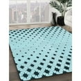 thumbnail image 3 of Ahgly Company Machine Washable Indoor Rectangle Transitional Electric Blue Area Rugs, 3' x 5', 3 of 7
