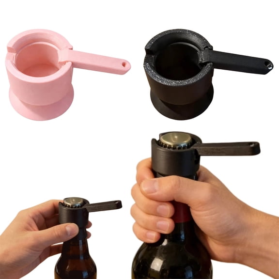 The Ultimate Bottle Opener, 3D printed Bottle Opener, Portable Bottle Opening Tool Two Color Option Easy To Open Bottles,Black