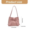 thumbnail image 5 of Stylish Bowknot Decorated Shoulder Bag Casual Handbag Large Capacity Top Handle Bags For Travel And Work, 5 of 20