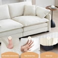thumbnail image 4 of Modern Oversized Corduroy Armchair,Deep Seat Accent Chair with Pillow,Comfy Single Sofa Chair for Living Room Bedroom Apartment,Beige, 4 of 6