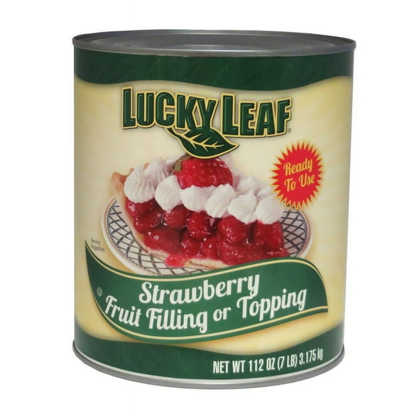 (Price/Pack)Lucky Leaf Strawberry Fruit Pie Filling Or Topping #10 Can - 6 Per Case