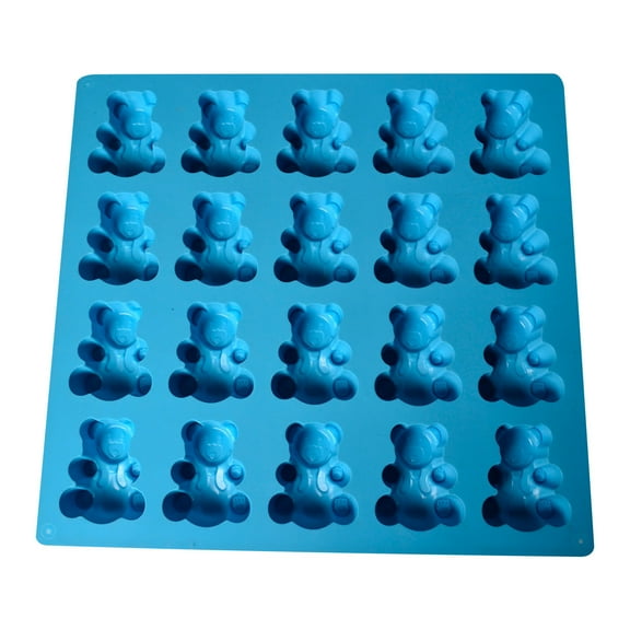 AYktou Ice Tray- Mini Silicone Ice Trays,20 Holes Bear Shape Ice Molds Food Grade Ice Trays for Freezer,Pudding,Jelly,Candy,Chocolate Molds,Non-Stick Easy Release
