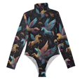 thumbnail image 3 of joogoo Beautiful Unicorns Magic Women's Mock Turtle Neck Long Sleeve Bodysuit S, 3 of 8