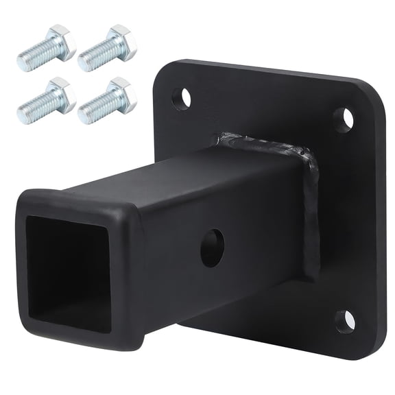 Hitch Wall Mount,2" Bolt-On Receiver Opening Hitch Tube,20,000 LBS Bumper Trailer Hitch Compatible for Skid Steer Mount Plate,Heavy Duty Hitch Receiver for Tractor,Lawn Mower,Utility Trailer