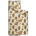 thumbnail image 2 of Highland Cow and Sunflower Print Teens Toddler Nap Mat with Pillow, Sleeping Mat Bag for Preschool Daycare 59"x22", 2 of 6