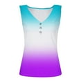 thumbnail image 4 of Teissuly Women's Summer Fashion V-neck T-Shirt Casual Sleeveless Printing Tank Vest Tops, 4 of 5