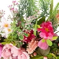 thumbnail image 6 of Northlight Peony Mixed Floral Half Spring Wreath - 28" - Pink, 6 of 7