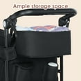 thumbnail image 3 of AILEEKISS Collapsible Wagon Stroller for 2 Toddlers with Adjustable Canopy, 44 Pounds, Black, 3 of 16