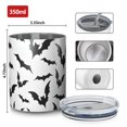 thumbnail image 4 of 12oz Coffee Tumblers Halloween Bat Pattern Stainless Steel Vacuum Insulated Travel Tumbler Coffee Cups Mug with Lid and Straw with Cleaning Brush for Cold & Hot Drinks, 4 of 5