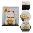 thumbnail image 4 of Lucky Cat Ornament 2 Inch Solar Automatic Waving Lucky Cat Car Cashier Shop Feng Shui Cat Decoration Crafts Figurines, 4 of 11