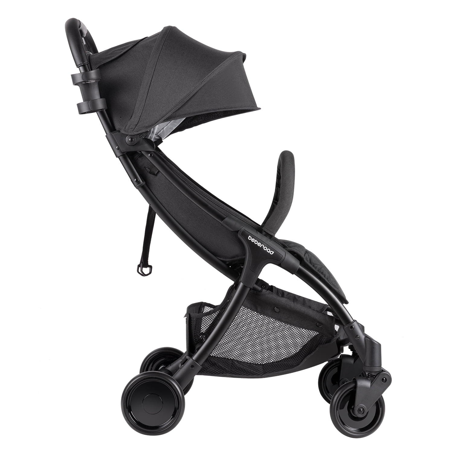 BebeRoad R2 Ultra Compact Lightweight Travel Folding Stroller with Canopy, Black