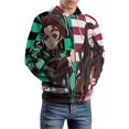 thumbnail image 7 of Demon Slayer Unisex Sweatshirts Loose Pullover Sweater Hooded Hoodie 3D Printing Jacket Winter Fall Clothes 4XL, 7 of 7