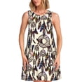 thumbnail image 1 of Fotbe Dreamcatcher Vestido de Verano sin Mangas para Mujer – Vestido Midi Línea A, Estilo Camiseta Floral, Vestido Playero Casual y Fluido, 1 of 7