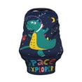 thumbnail image 2 of Haiem Dinosau Space Explorer Baby Nursing Cover & Nursing Poncho - Multi Use Cover for Baby Car Seat Canopy, Stroller Cover, 360°Full Privacy Breastfeeding Coverage, 2 of 9