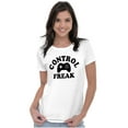 thumbnail image 3 of Control Freak Controller Geek Gamer Womens Fitted Plus Size Graphic Tee Brisco Brands 2X, 3 of 5