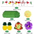 thumbnail image 2 of 128pcs Hawaiian Tropical Party Decorations Set - Table Skirts, Palm Leaves, Flowers, Flamingo Banner, 2 of 5