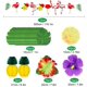 thumbnail image 2 of 128pcs Hawaiian Tropical Party Decorations Set - Table Skirts, Palm Leaves, Flowers, Flamingo Banner, 2 of 5