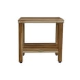 thumbnail image 4 of EcoDecors® Eleganto® 18" Teak Wood Shower Bench with Shelf in EarthyTeak Finish, 4 of 11