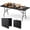 Black, variant on Resenkos Patio Dining Tables, Patio Tables, 6 ft Portable Folding Table 350 LBS Fold-in-Half Table with HDPE Tabletop-Black