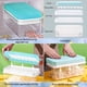 thumbnail image 4 of Paquete de 2 bandejas de cubitos de hielo de silicona con tapa, 64 cubitos de hielo reutilizables con cuchara para hielo para congelador, whisky, bebidas, cócteles, frutas JM, 4 of 5