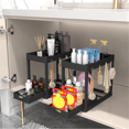 thumbnail image 3 of Organizer Rack, Sliding Cabinet Basket Drawer, Multi-Purpose Storage for Kitchen, Bathroom - Black, 3 of 6